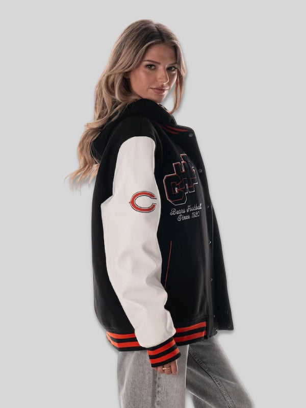 Chicago Bears The Wild Collective Black Hooded Jacket
