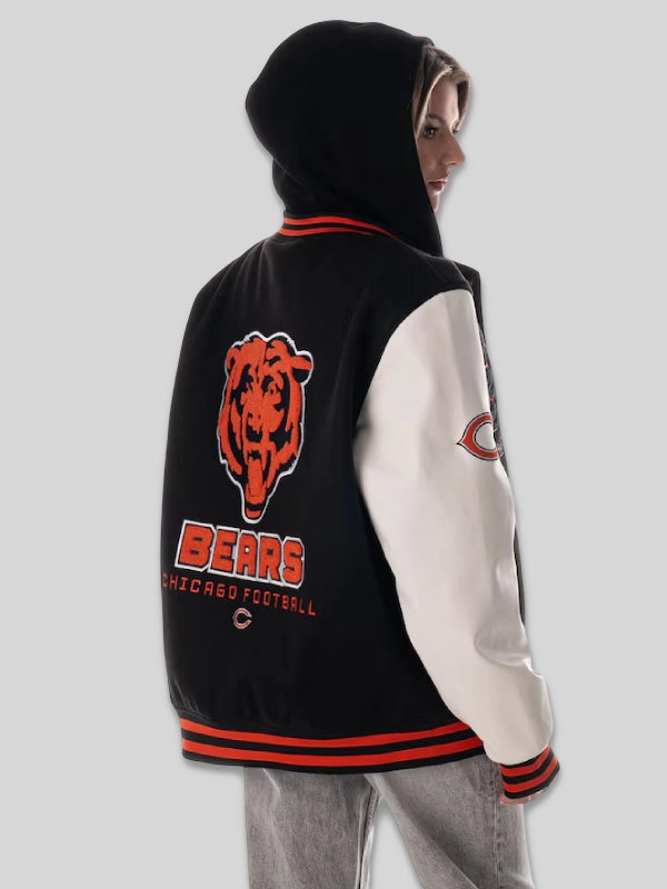 Chicago Bears The Wild Collective Hooded Black Jacket
