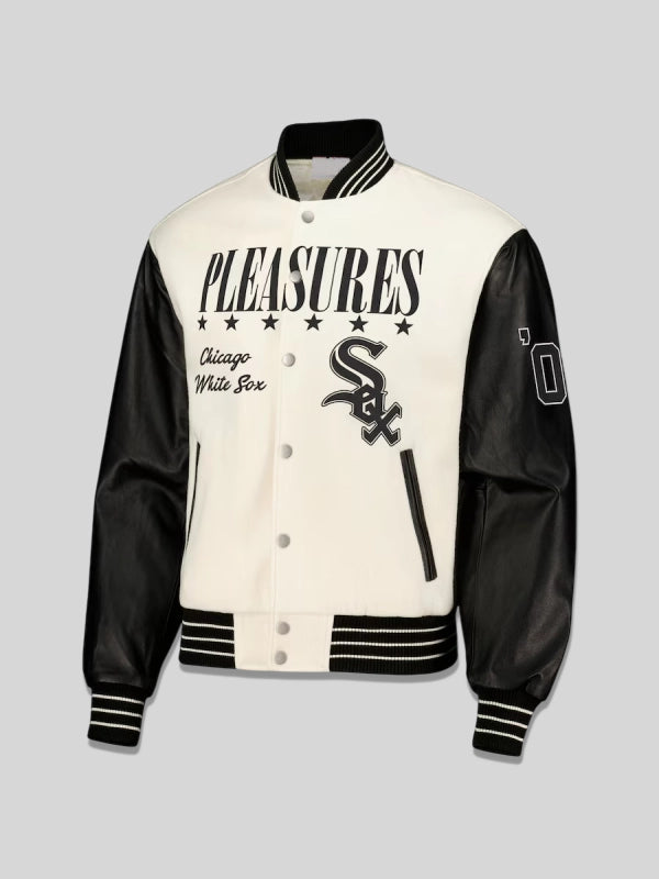 Chicago White Sox PLEASURES White Varsity Jacket