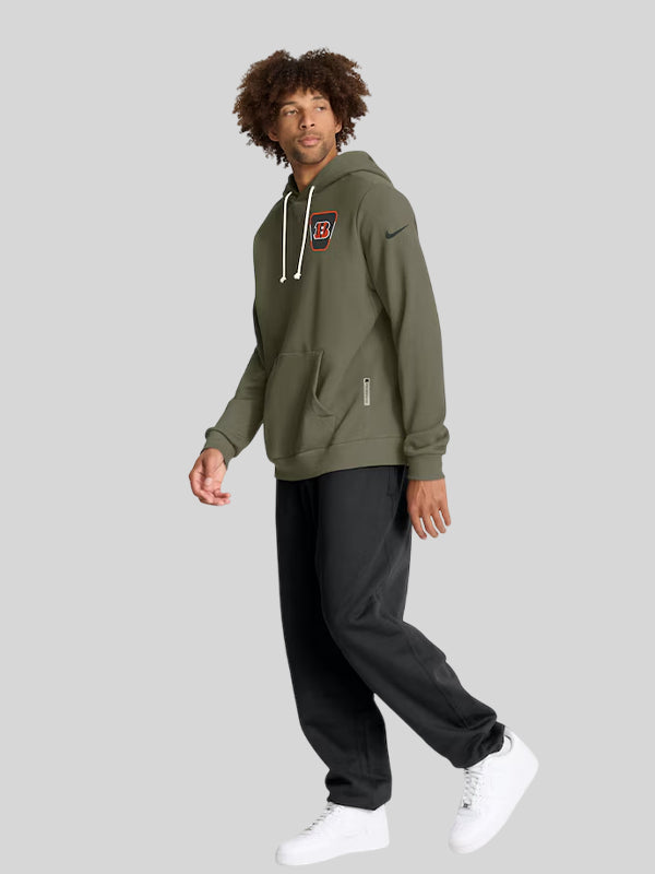Cincinnati Bengals Nike 2025 Salute to Service Sideline Hoodie Olive