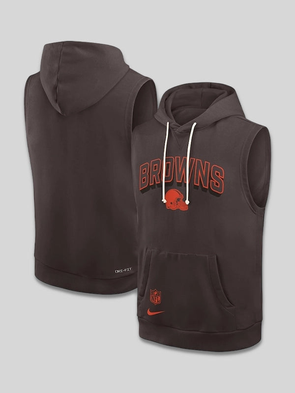 Cleveland Browns Sideline Sleeveless Hoodie