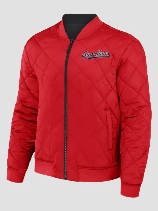 Cleveland Guardians Reversible Bomber Jacket Red