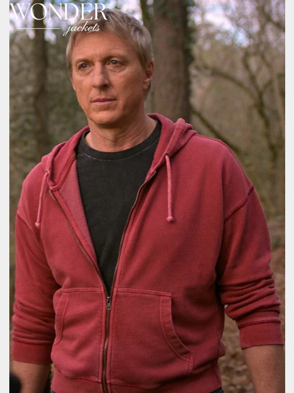 Cobra Kai S06 Johnny Lawrence Maroon Hoodie