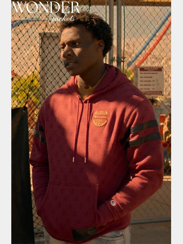 Cobra Kai S06 Shawn Payne Maroon Pullover Hoodie