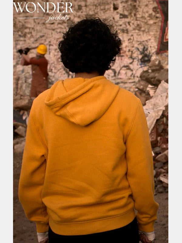 Cobra Kai Season 06 Miguel Diaz Yellow Pullover Hoodie