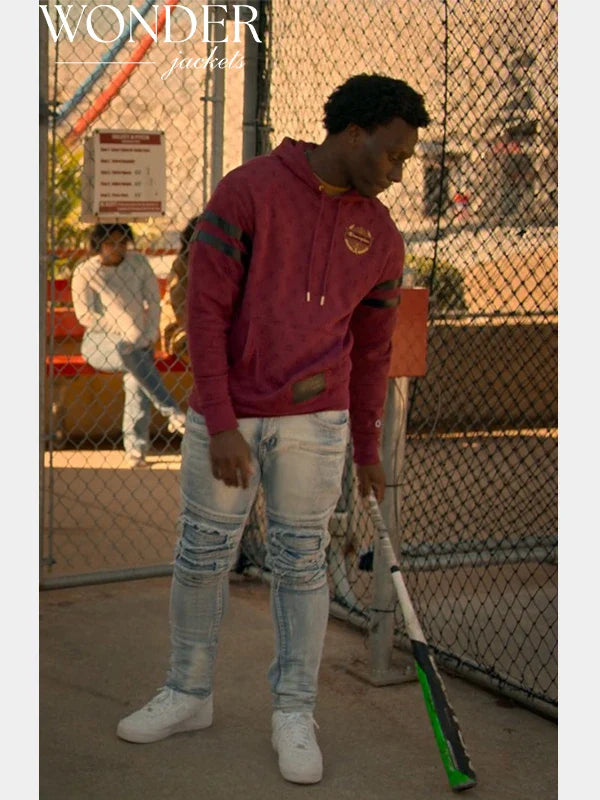 Cobra Kai Season 06 Okea Eme Akwari Champion Maroon Hoodie