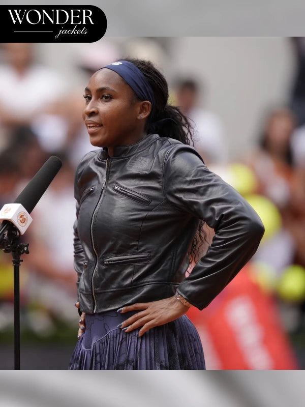 Coco Gauff Leather Jacket