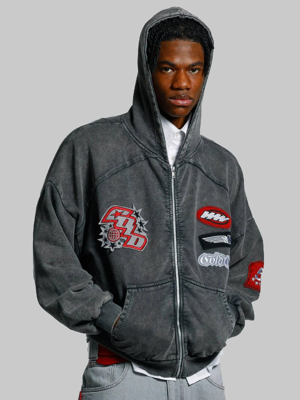 Cold Culture Walker Zip Hoodie Washed Black