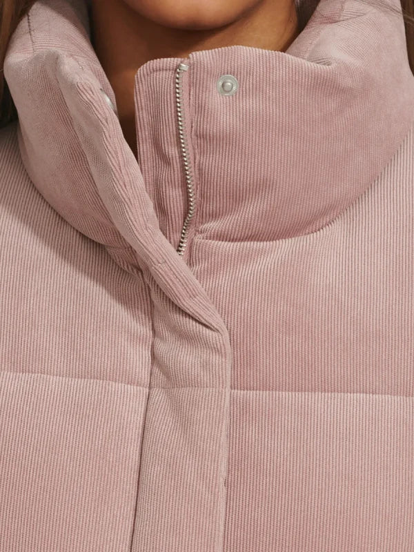 Costco Levi's Corduroy Puffer Jacket Pink