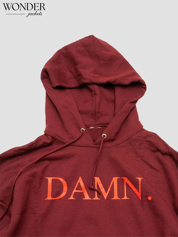 DAMN Album Kendrick Lamar Hoodie Maroon