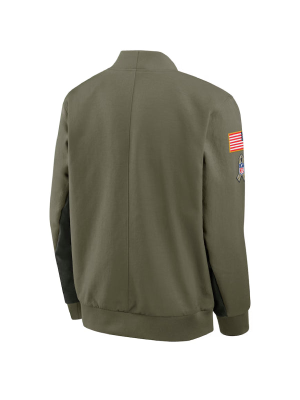 Dallas Cowboys 2025 Salute to Service Bomber Jacket Olive