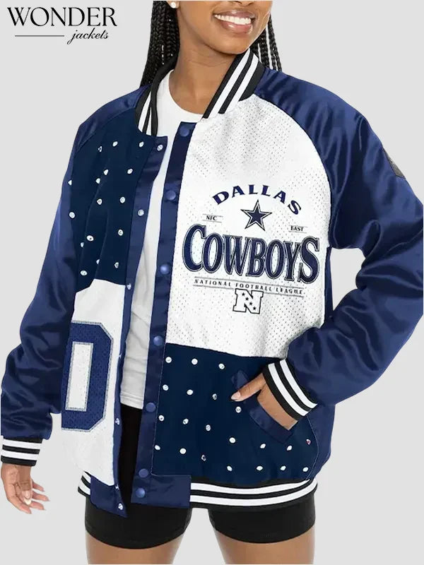 Dallas Cowboys Oversized Varsity Bomber Jacket