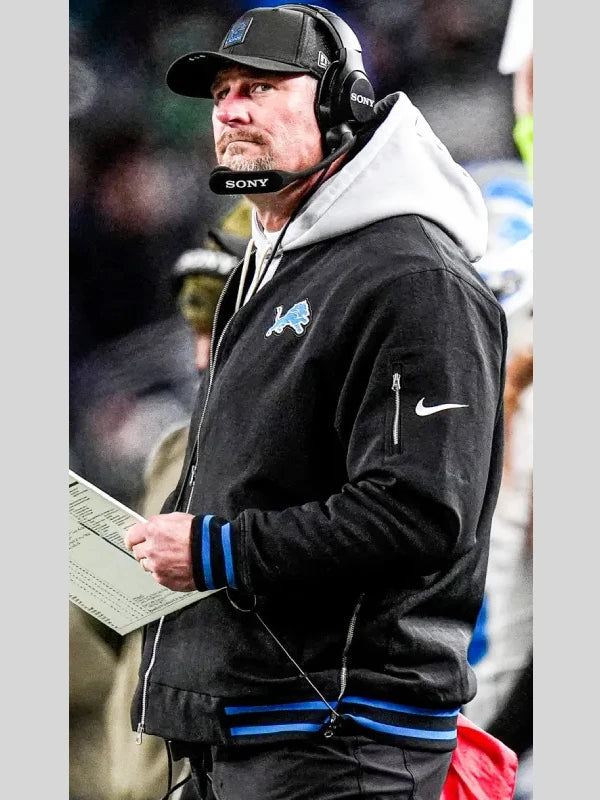 Dan Campbell Lions Black Jacket