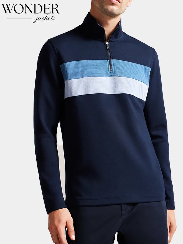 Daniel LaRusso Cobra Kai Blue Half Zip Jumper