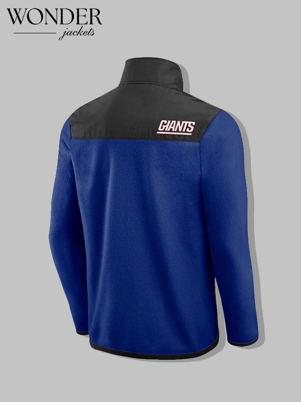Darius Rucker York Giants Color Block Polar Fleece Full-Zip Jacket Blue
