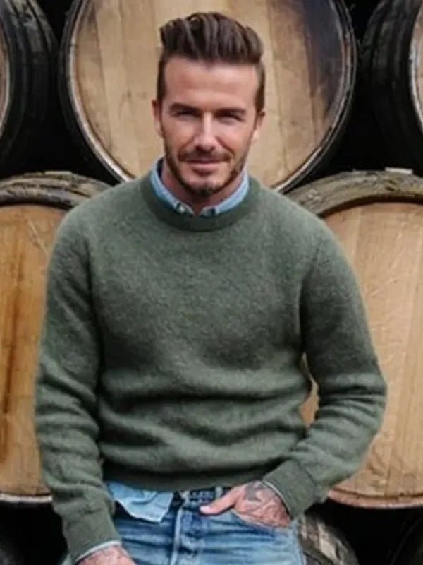 David Beckham Green Jumper