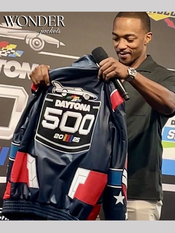 Daytona 500 Anthony Mackie Leather Jacket