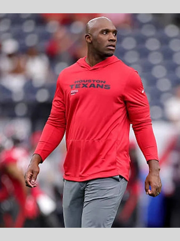 DeMeco Ryans Texans Sideline Long Sleeve Hoodie T-Shirt