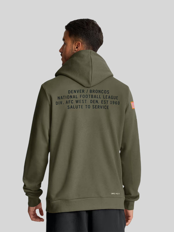 Denver Broncos Nike 2025 Salute to Service Hoodie Olive