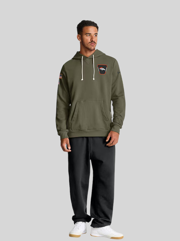 Denver Broncos Nike 2025 Salute to Service Sideline Hoodie Olive