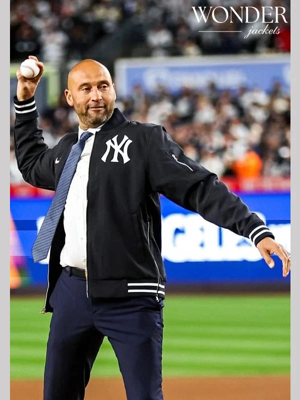 Derek Jeter NY Yankees Bomber Jacket Black