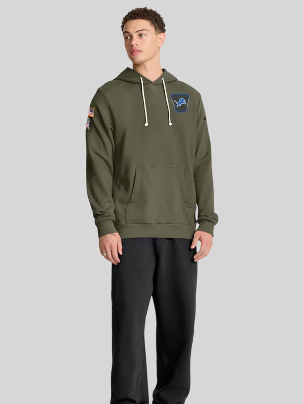 Detroit Lions Nike 2025 Salute to Service Hoodie Olive