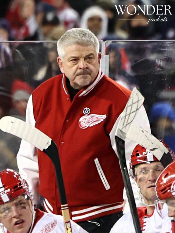 Detroit Red Wings Bomber Jacket Red & White