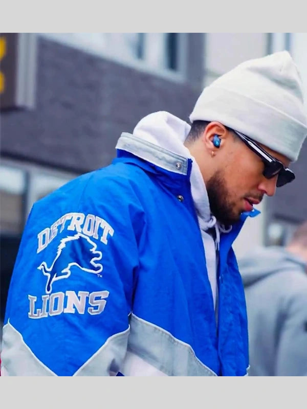 Devin Booker Detroit Lions Blue Jacket