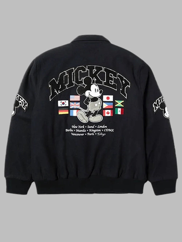 Disney x HUF Mickey Worldwide Black Jacket