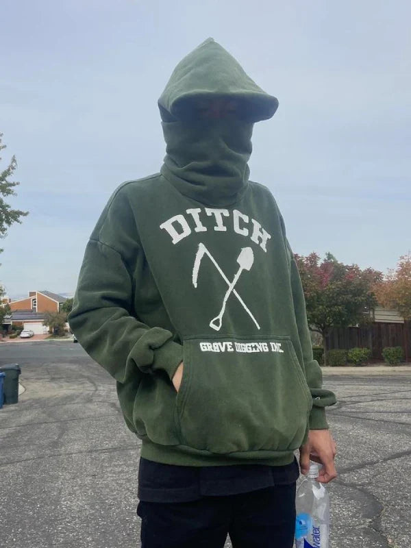 Ditch LA Masked Hoodie Green