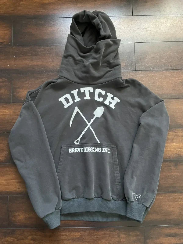 Ditch LA Masked Hoodie Grey