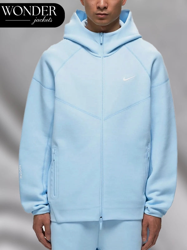  Drake Nike x NOCTA Tech Zipper Blue Hoodie