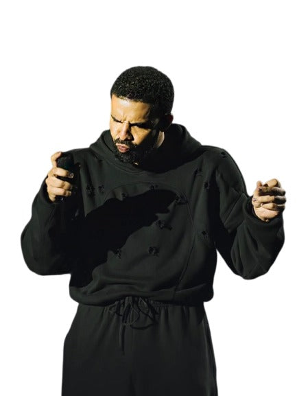 Drake Bullet Hole Hoodie Black