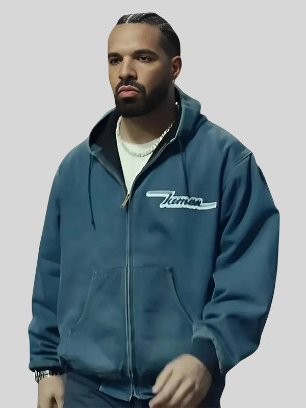 Drake Iceman Blue Hooded Jacket