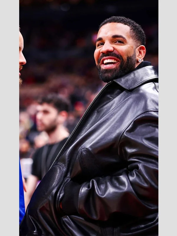 Drake_Oversized_Black_Leather_Jacket