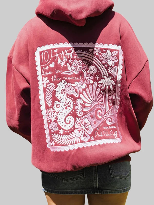 Embreigh x PPP Live in the Moment Hoodie Cherry