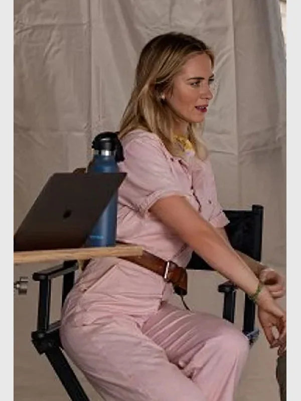 Emily Blunt Pink Jumpsuit