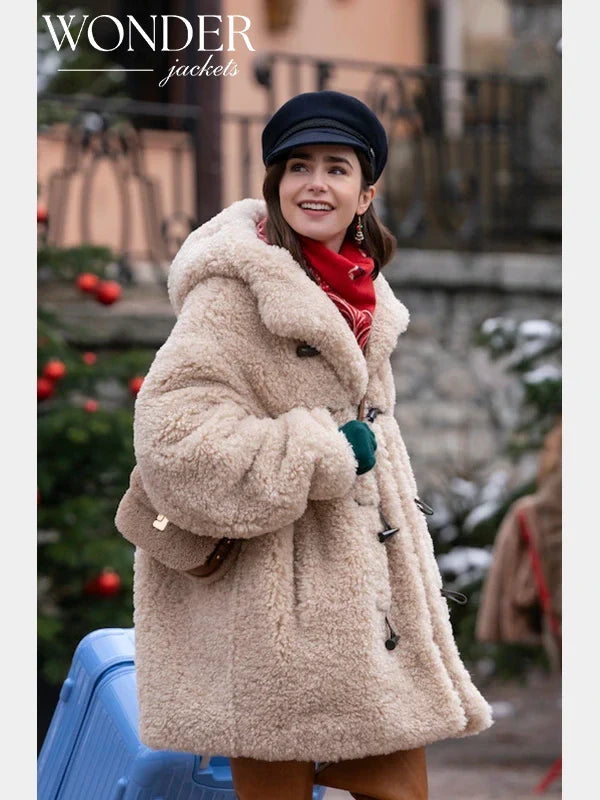 Emily in Paris S04 Emily Cooper Fur Coat