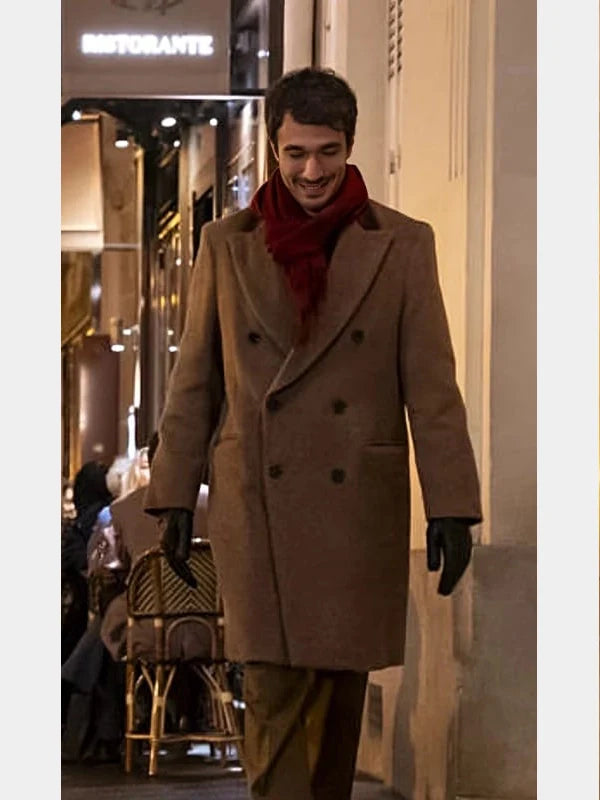 Emily in Paris S04 Marcello Brown Trench Coat