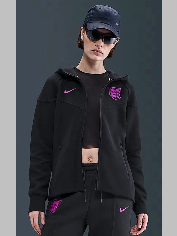 England Nike Tech Windrunner Football Black Hoodie
