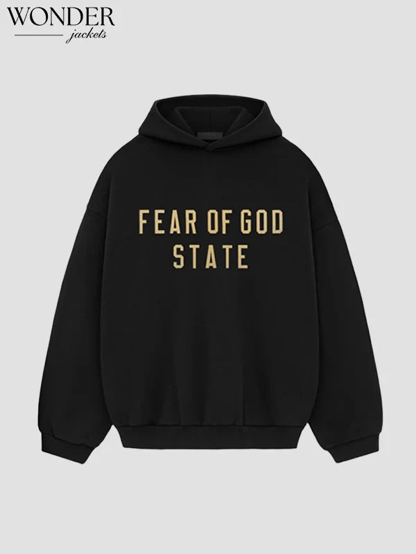 Essentials Fear Of God State Hoodie Black