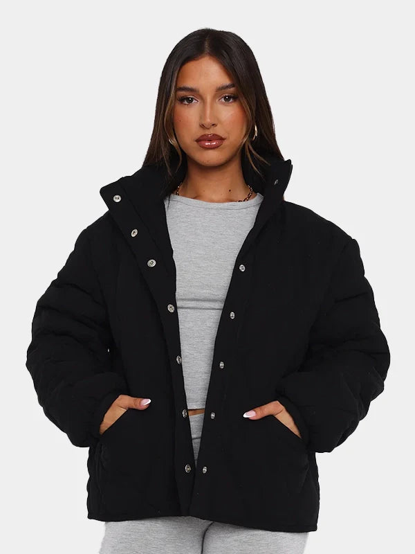 Extra Attention White Fox Puffer Jacket