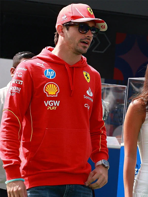 F1 Scuderia Ferrari Red Hoodie 2024