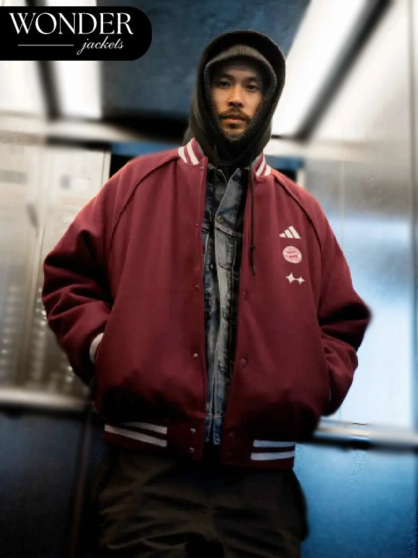 FC Bayern x BSTN Adidas Jacket Maroon