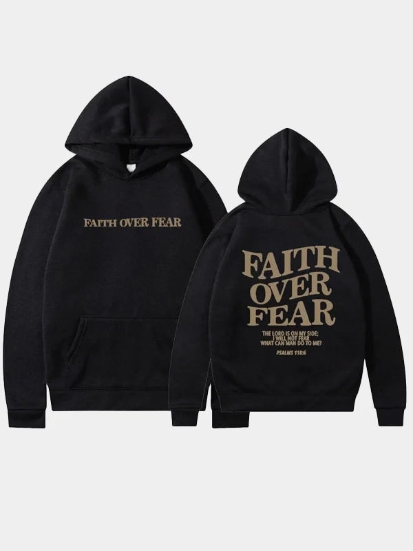 Faith Over Fear Black Hoodie