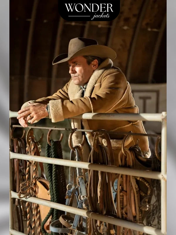 Fargo S05 Jon Hamm Brown Shearling Jacket