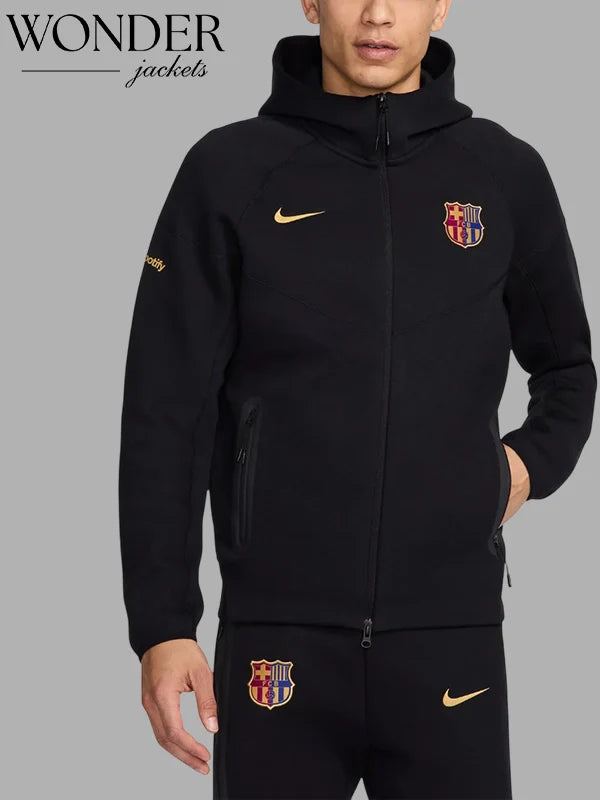 Fc Barcelona Black Training Hoodie