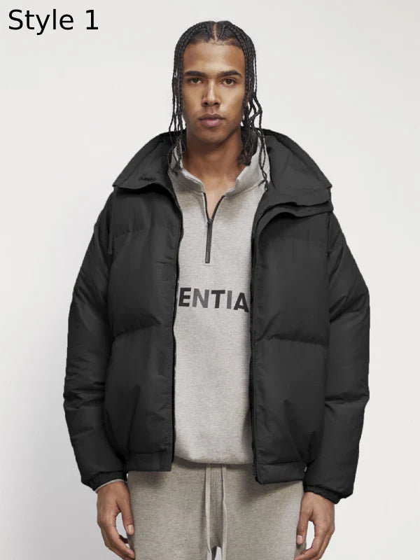 Fear of God Essentials Black Puffer Jacket