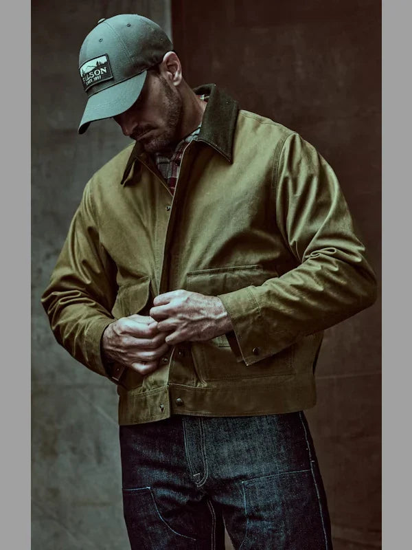 Filson Tin Cloth Work Jacket Tan Brown