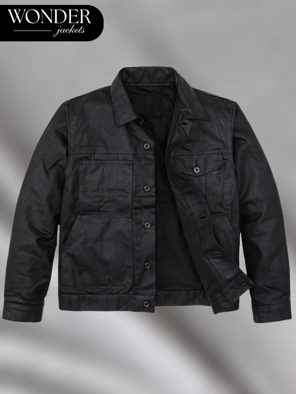 Filson Tin Cloth Short Lined Cruiser Black Jacket